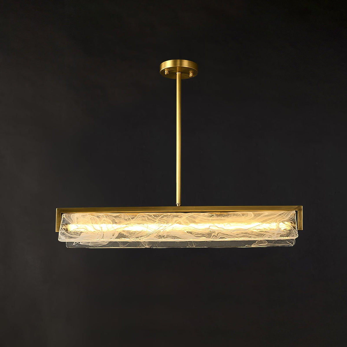 Cloud Fog LED Pendant Light – Handcrafted Brass and Glass Modern Hanging Lamp