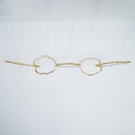 Cloud Rings Brass LED Chandelier, Modern Sculptural Pendant Light