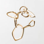 Cloud Rings Brass LED Chandelier, Modern Sculptural Pendant Light