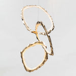 Cloud Rings Brass LED Chandelier, Modern Sculptural Pendant Light