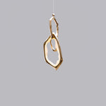 Cloud Rings Brass LED Chandelier, Modern Sculptural Pendant Light