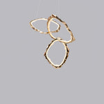 Cloud Rings Brass LED Chandelier, Modern Sculptural Pendant Light
