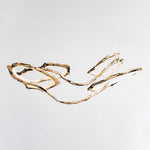 Cloud Rings Brass LED Chandelier, Modern Sculptural Pendant Light