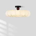 Cloudelle Flush Ceiling Light – Sculptural LED Ceiling Lamp with Walnut Accent