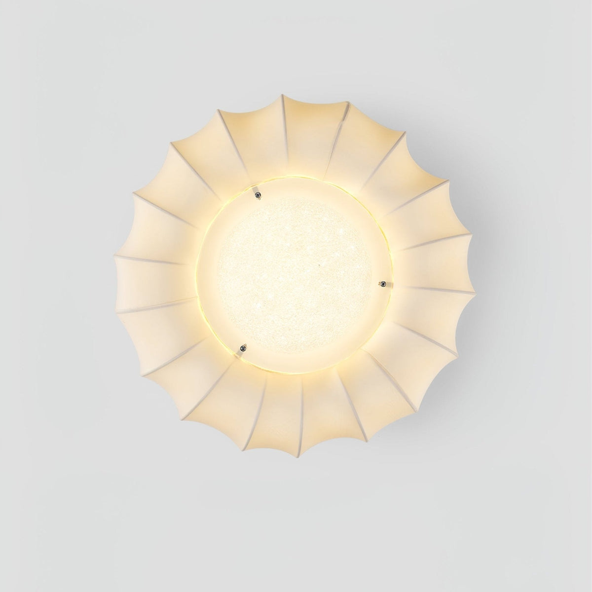 Cloudelle Flush Ceiling Light – Sculptural LED Ceiling Lamp with Walnut Accent