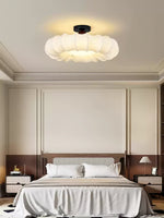 Cloudelle Flush Ceiling Light – Sculptural LED Ceiling Lamp with Walnut Accent