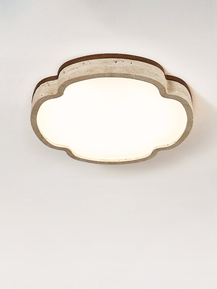 Cloudform Travertine LED Ceiling Light | Modern Flush Mount for Bedroom & Living Room