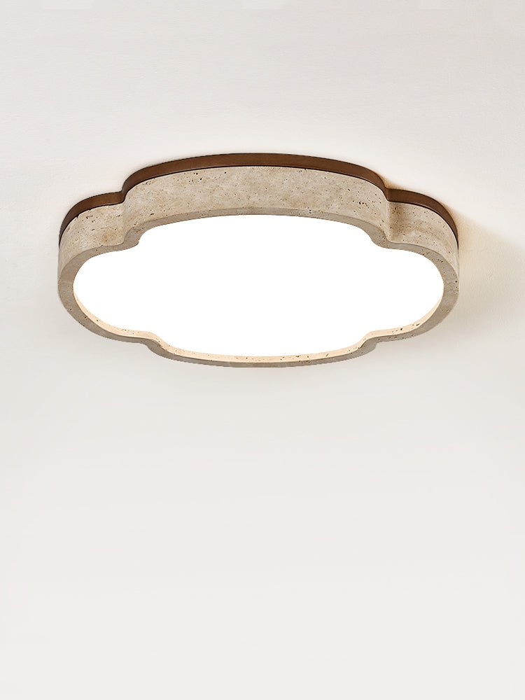Cloudform Travertine LED Ceiling Light | Modern Flush Mount for Bedroom & Living Room