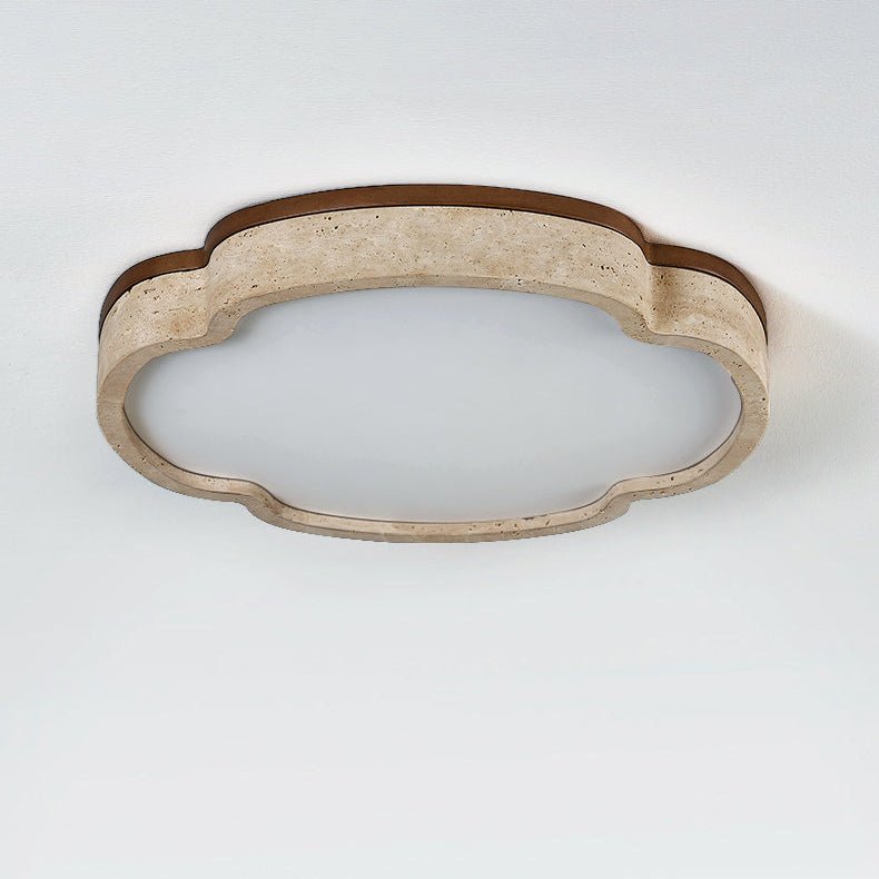 Cloudform Travertine LED Ceiling Light | Modern Flush Mount for Bedroom & Living Room