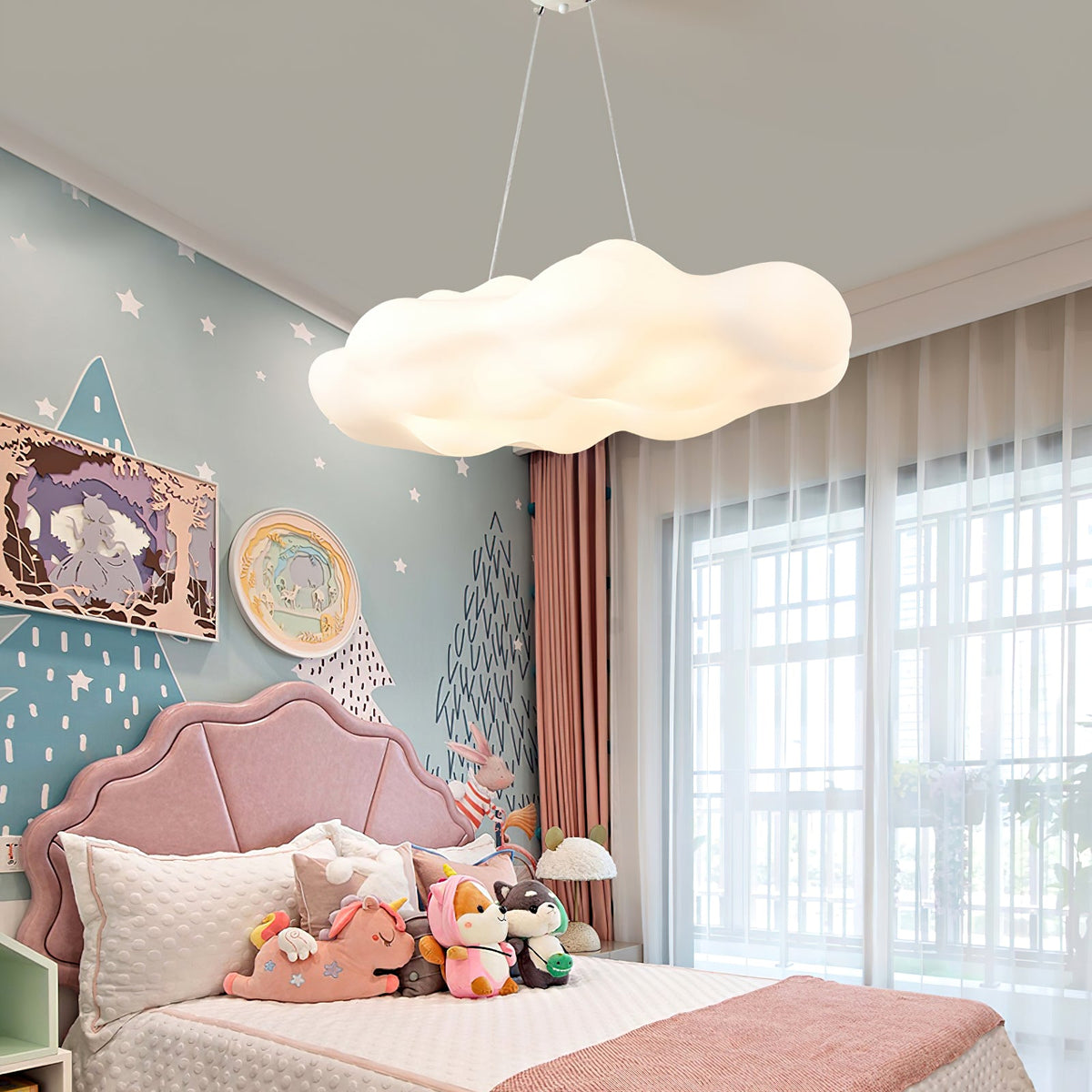 Cloudys Sculptural Pendant Light in White for Modern Interiors