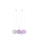 Iridescent Disc Chandelier with Cloud Glass Accents