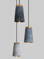 Coburg Pendant Light in Concrete and Wood – Minimalist Ceiling Lamp