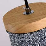 Coburg Pendant Light in Concrete and Wood – Minimalist Ceiling Lamp