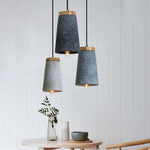 Coburg Pendant Light in Concrete and Wood – Minimalist Ceiling Lamp