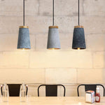 Coburg Pendant Light in Concrete and Wood – Minimalist Ceiling Lamp