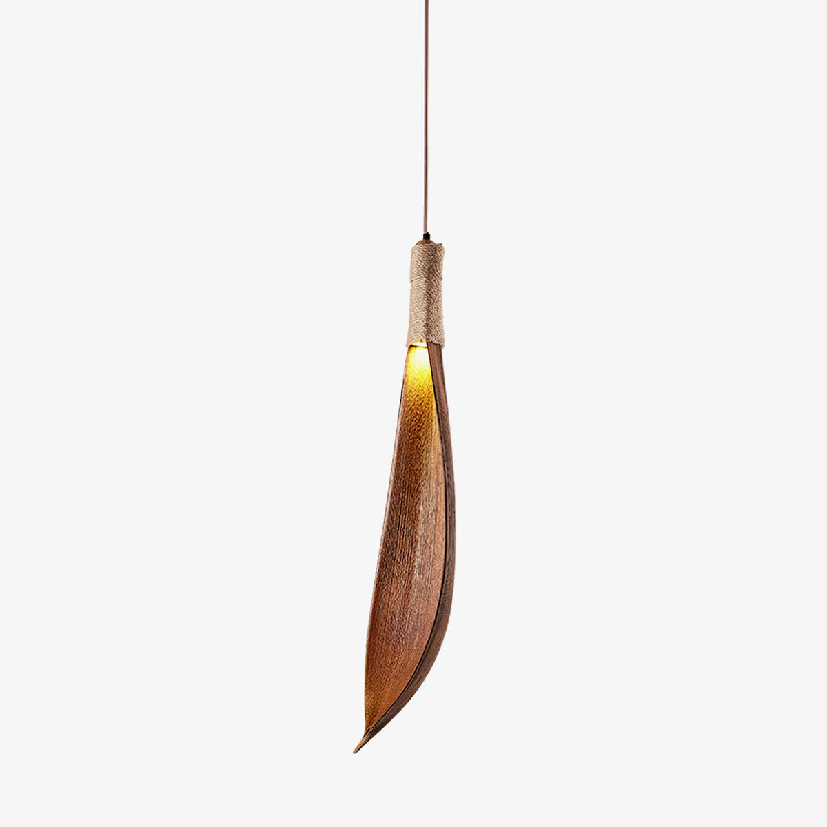 Cocoa Leaf Pendant Light – Natural Organic Hanging Lamp for Boho Interiors