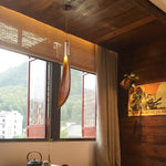 Cocoa Leaf Pendant Light – Natural Organic Hanging Lamp for Boho Interiors