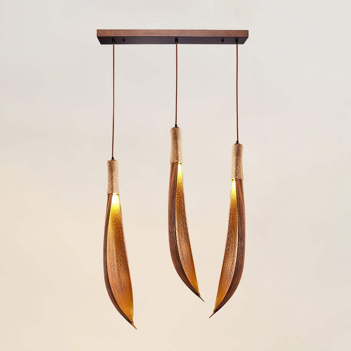 Cocoa Leaf Pendant Light – Natural Organic Hanging Lamp for Boho Interiors