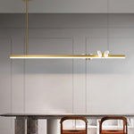 Cohen Butterfly Chandelier – Modern Gold LED Linear Pendant for Dining Room