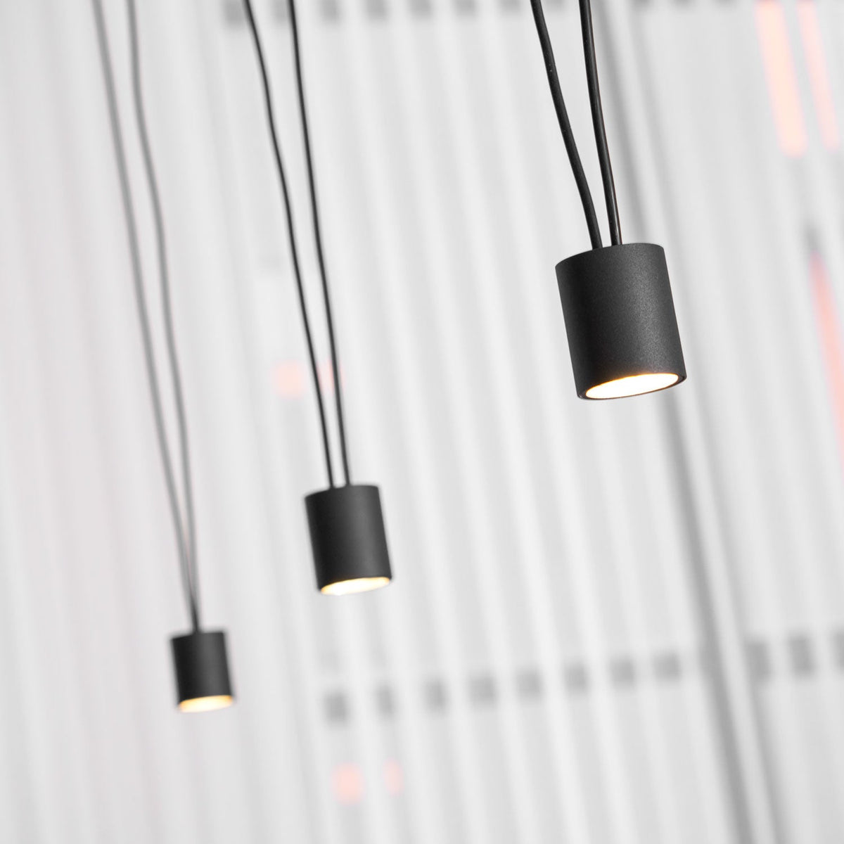 Modular Pendant Chandelier with Matte Lacquered Cables, 1-12 Lights
