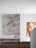 Modular Pendant Chandelier with Matte Lacquered Cables, 1-12 Lights
