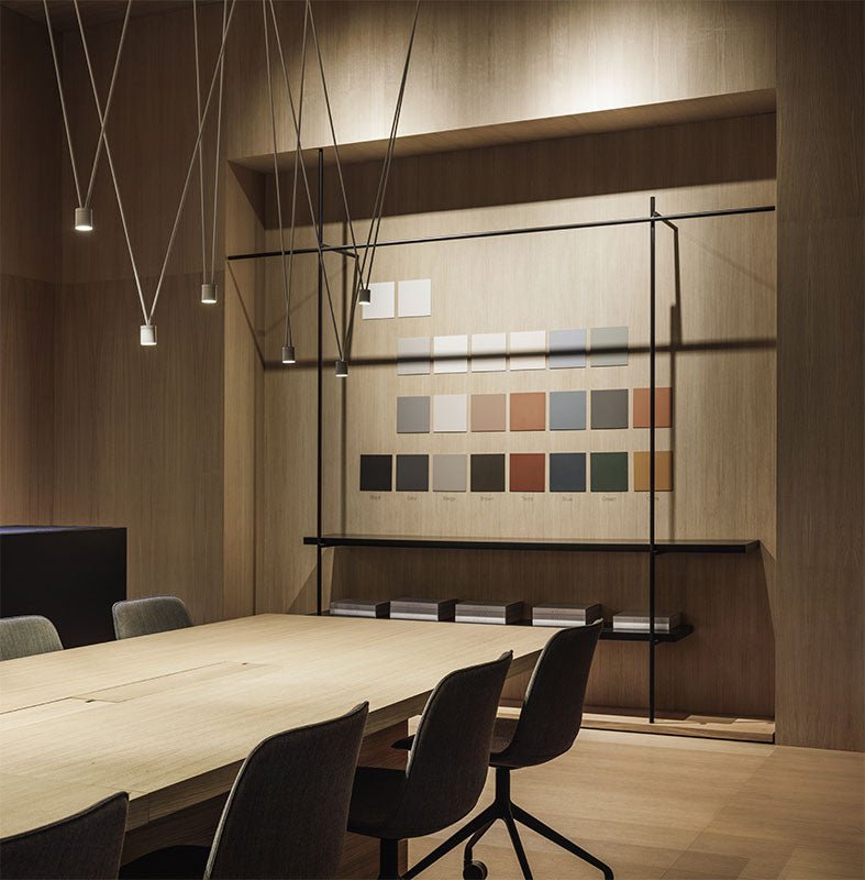 Modular Pendant Chandelier with Matte Lacquered Cables, 1-12 Lights