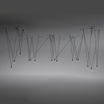 Modular Pendant Chandelier with Matte Lacquered Cables, 1-12 Lights