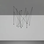 Modular Pendant Chandelier with Matte Lacquered Cables, 1-12 Lights