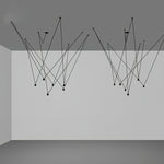 Modular Pendant Chandelier with Matte Lacquered Cables, 1-12 Lights