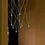Modular Pendant Chandelier with Matte Lacquered Cables, 1-12 Lights