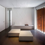 Modular Pendant Chandelier with Matte Lacquered Cables, 1-12 Lights