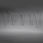 Modular Pendant Chandelier with Matte Lacquered Cables, 1-12 Lights