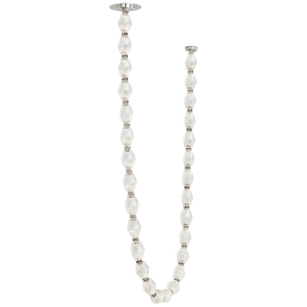 Riviere Glass Chain Chandelier – Modern Linear LED Pendant Light