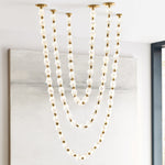 Riviere Glass Chain Chandelier – Modern Linear LED Pendant Light
