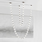 Riviere Glass Chain Chandelier – Modern Linear LED Pendant Light
