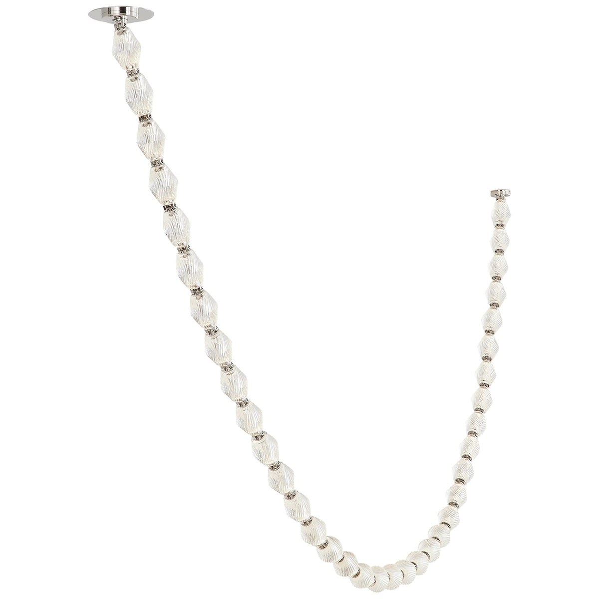 Riviere Glass Chain Chandelier – Modern Linear LED Pendant Light