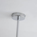 Colome Modern Glass Chandelier with Walnut Accents for Dining Room