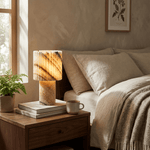 Colonna Onyx Table Lamp — Fluted Natural Stone Accent Light