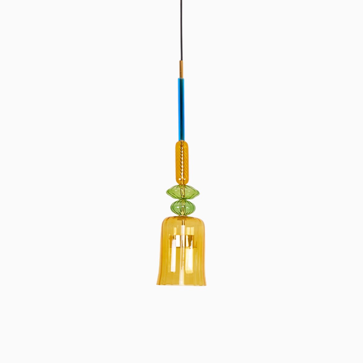 Art Glass Pendant Light – Hand-Blown Stained Glass Chandelier for Dining & Living