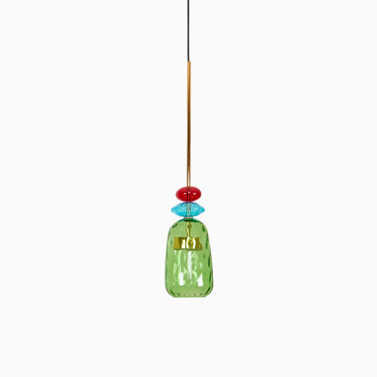Art Glass Pendant Light – Hand-Blown Stained Glass Chandelier for Dining & Living