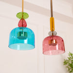 Art Glass Pendant Light – Hand-Blown Stained Glass Chandelier for Dining & Living