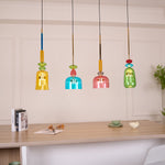 Art Glass Pendant Light – Hand-Blown Stained Glass Chandelier for Dining & Living