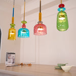 Art Glass Pendant Light – Hand-Blown Stained Glass Chandelier for Dining & Living