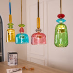 Art Glass Pendant Light – Hand-Blown Stained Glass Chandelier for Dining & Living