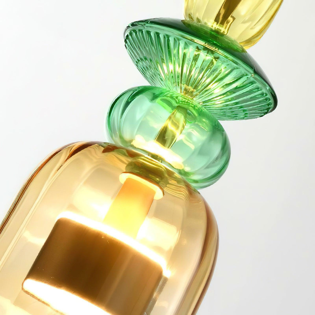 Art Glass Pendant Light – Hand-Blown Stained Glass Chandelier for Dining & Living