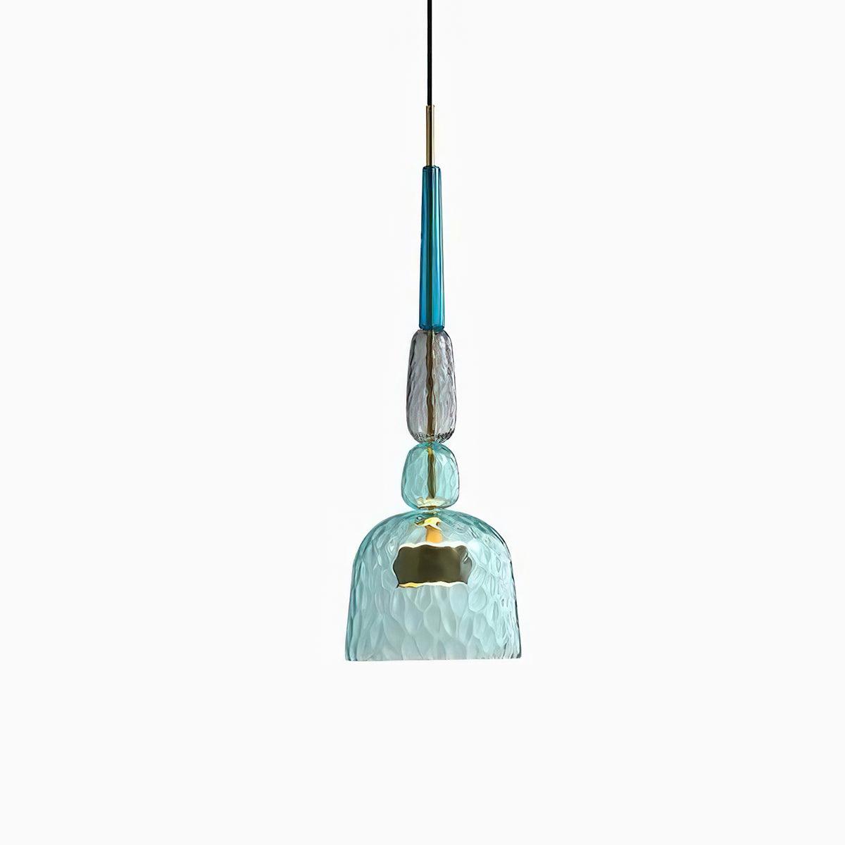Art Glass Pendant Light – Hand-Blown Stained Glass Chandelier for Dining & Living
