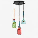 Art Glass Pendant Light – Hand-Blown Stained Glass Chandelier for Dining & Living