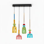 Art Glass Pendant Light – Hand-Blown Stained Glass Chandelier for Dining & Living