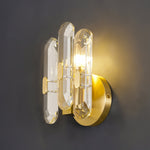 Bolton Crystal Wall Sconce in Brass for Bedroom and Living Room