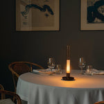 Column Built In Battery Table Lamp